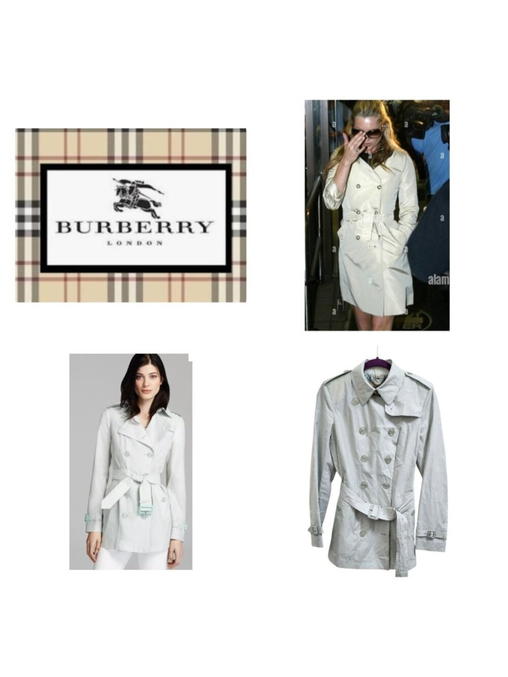 Burberry London Lightweight Cotton Silk Short Trench Coat Jacket US 8 UK 10